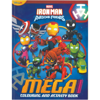 Picture of DISNEY JR MARVEL IRON MAN AND HIS AWESOME FRIENDS MEGA COLORING AND ACTIVITY BOOK